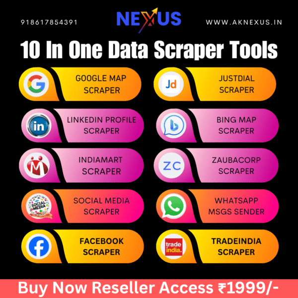 Reseller 10 In One Data Scraper Tools